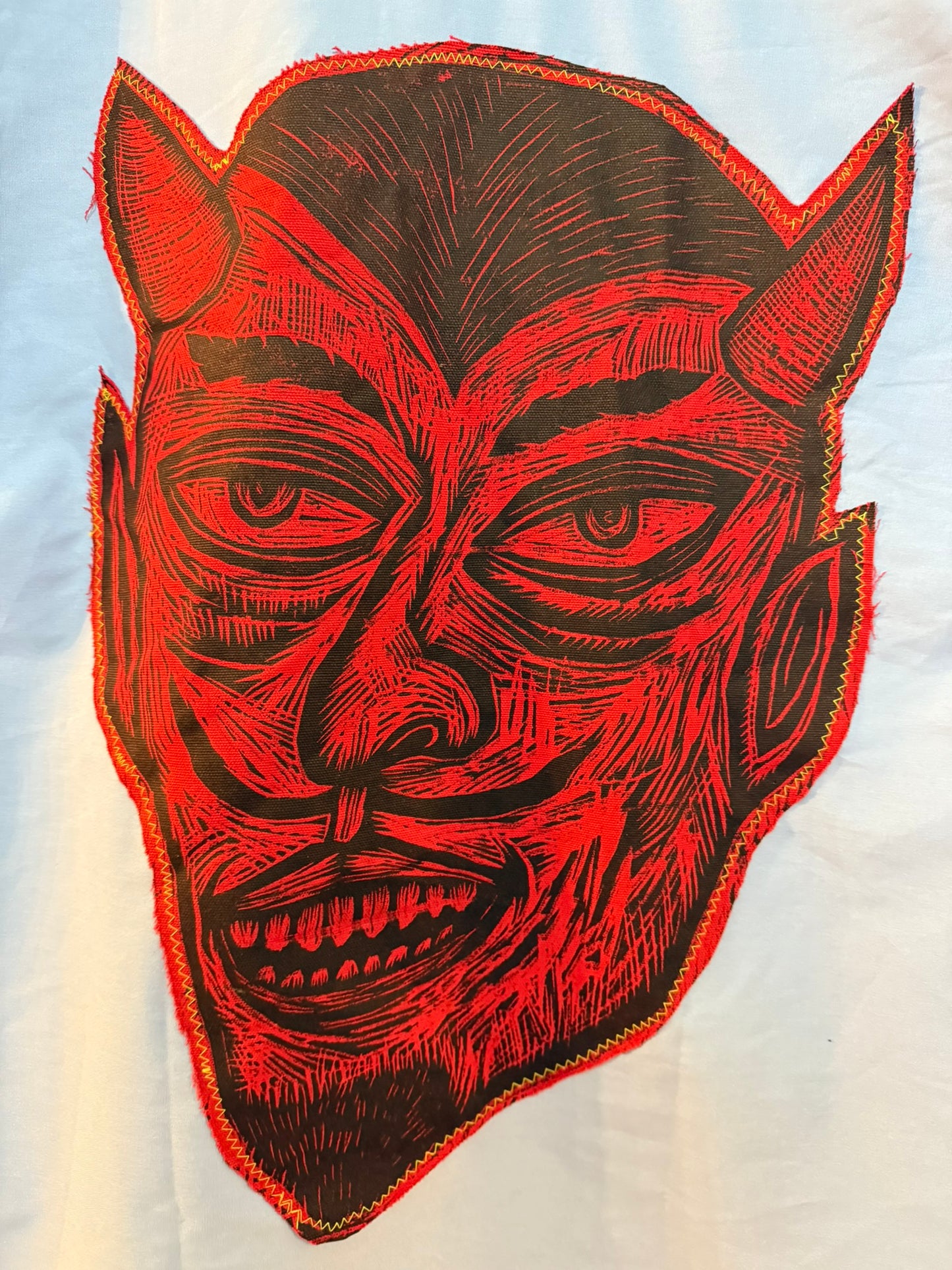 Dream Job Workshirts Light Blue with Red Devil