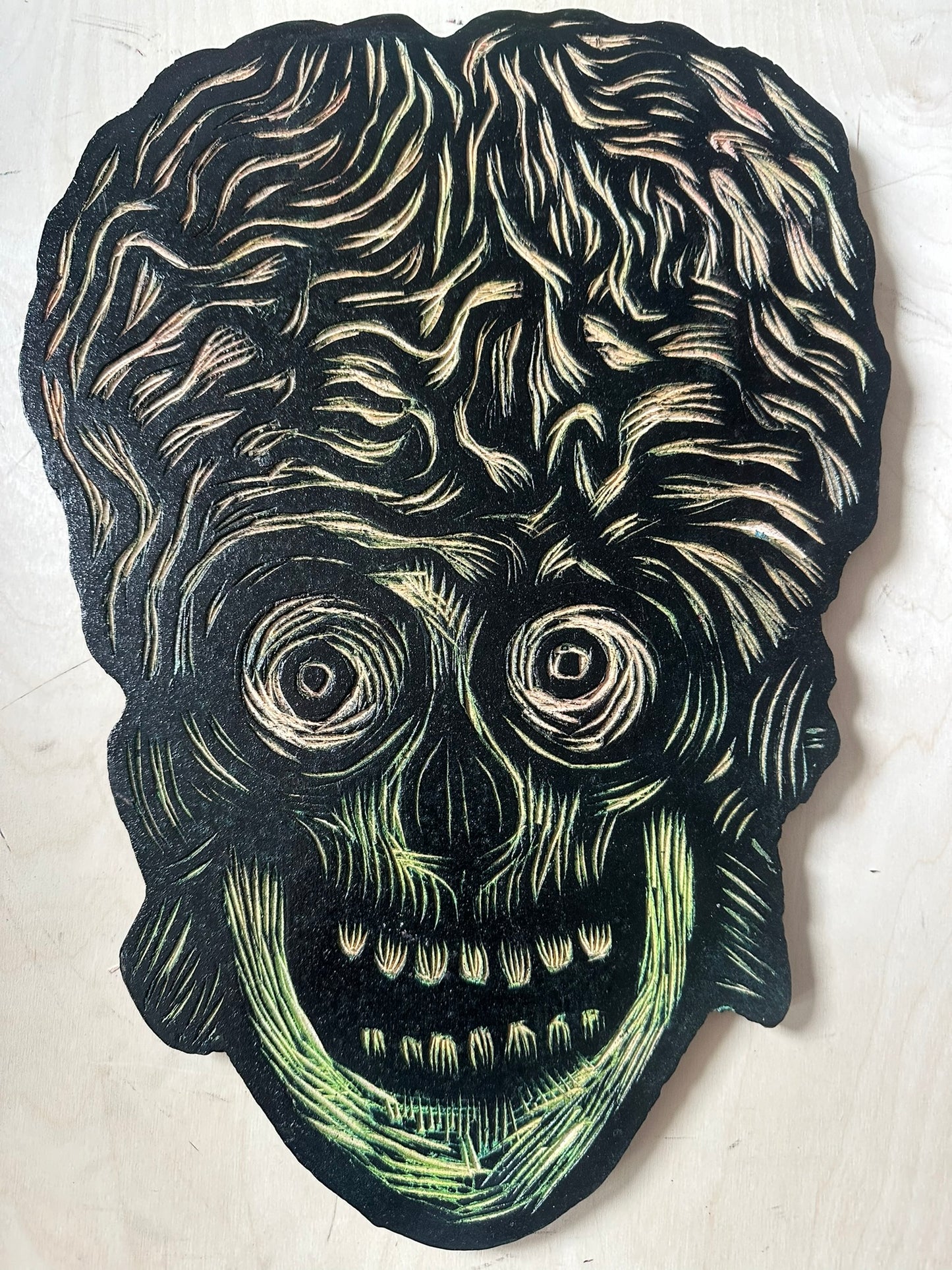 Mars Attacks (Splatter) Woodcut Handprinted T-Shirt
