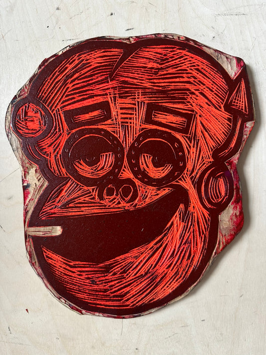 Frankenberry Woodcut Handprinted T-Shirt