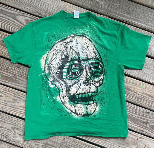 Mean Green Skull Upprinted Tshirt