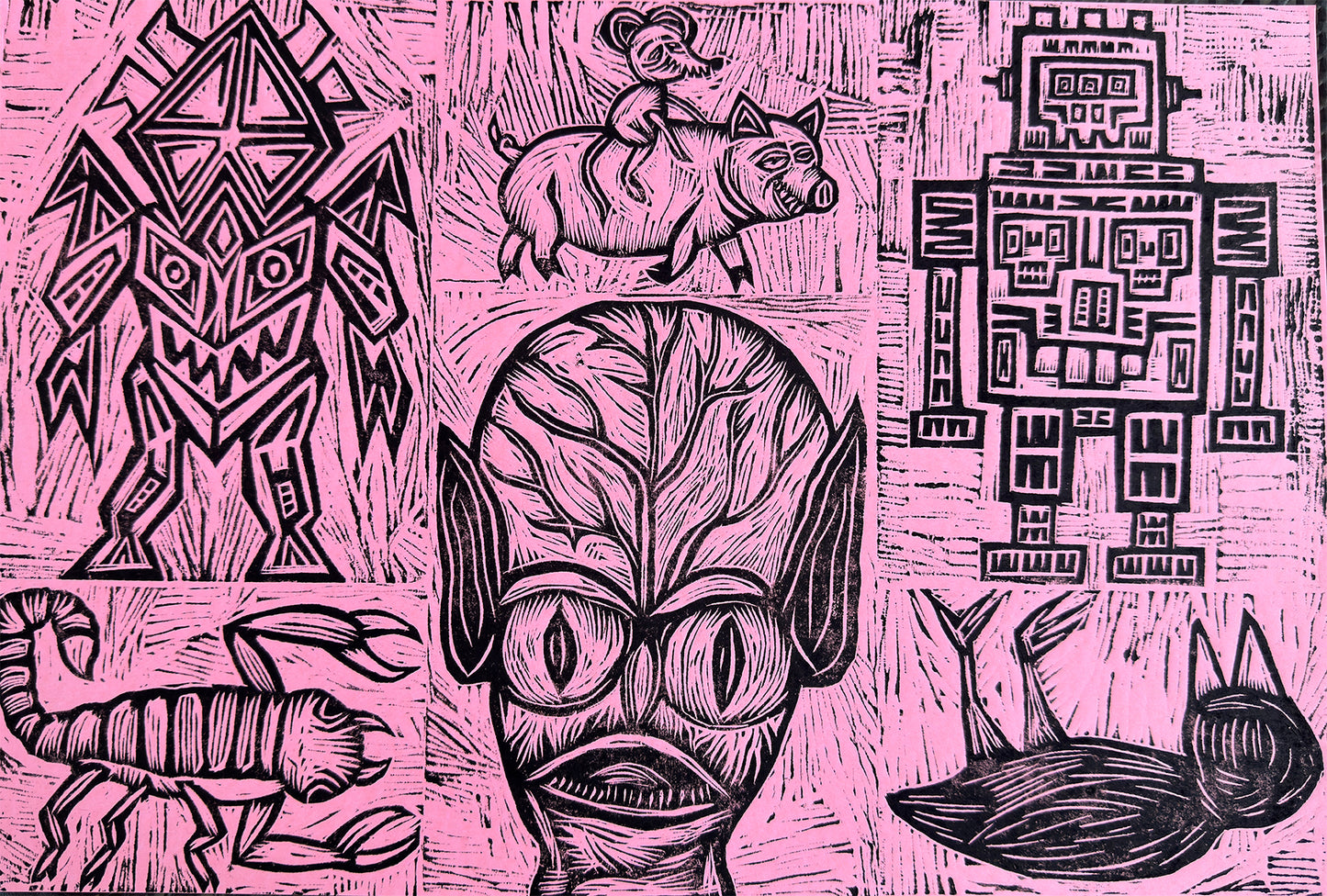 Poison Ain't Whiskey Woodcut