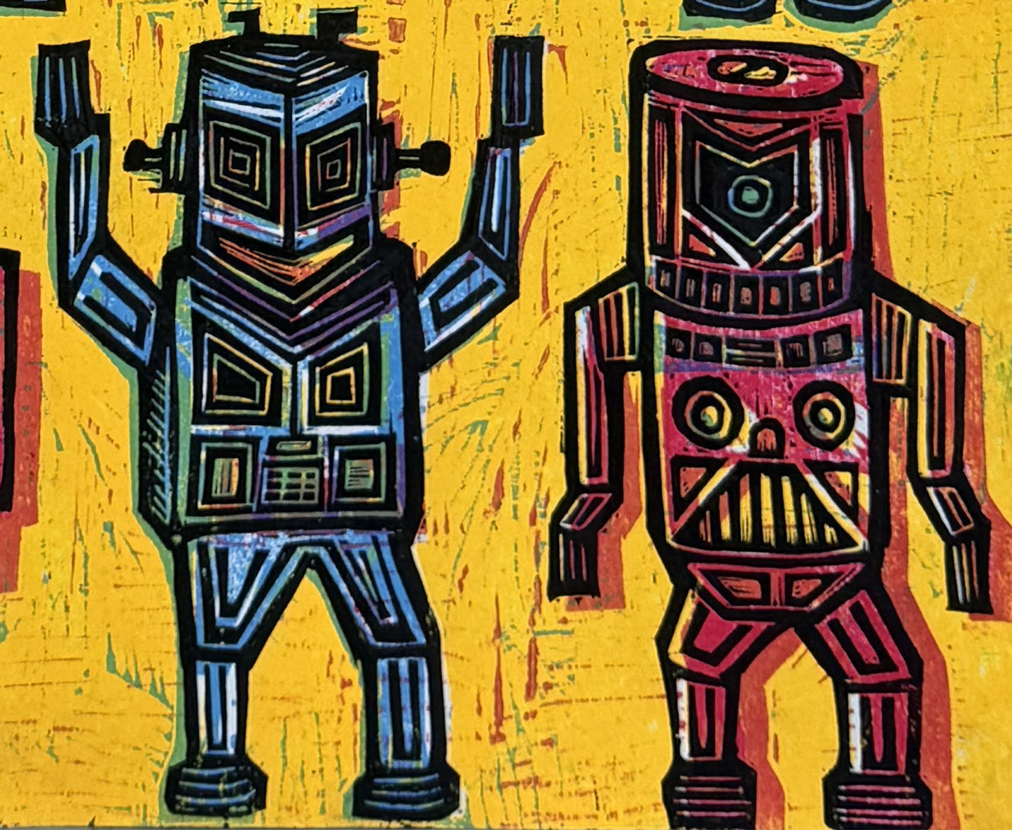 Robots Woodcut