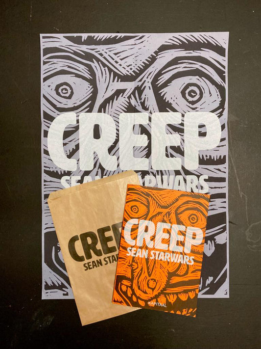 Creep Limited Edition Risograph Zine (Black on Orange)