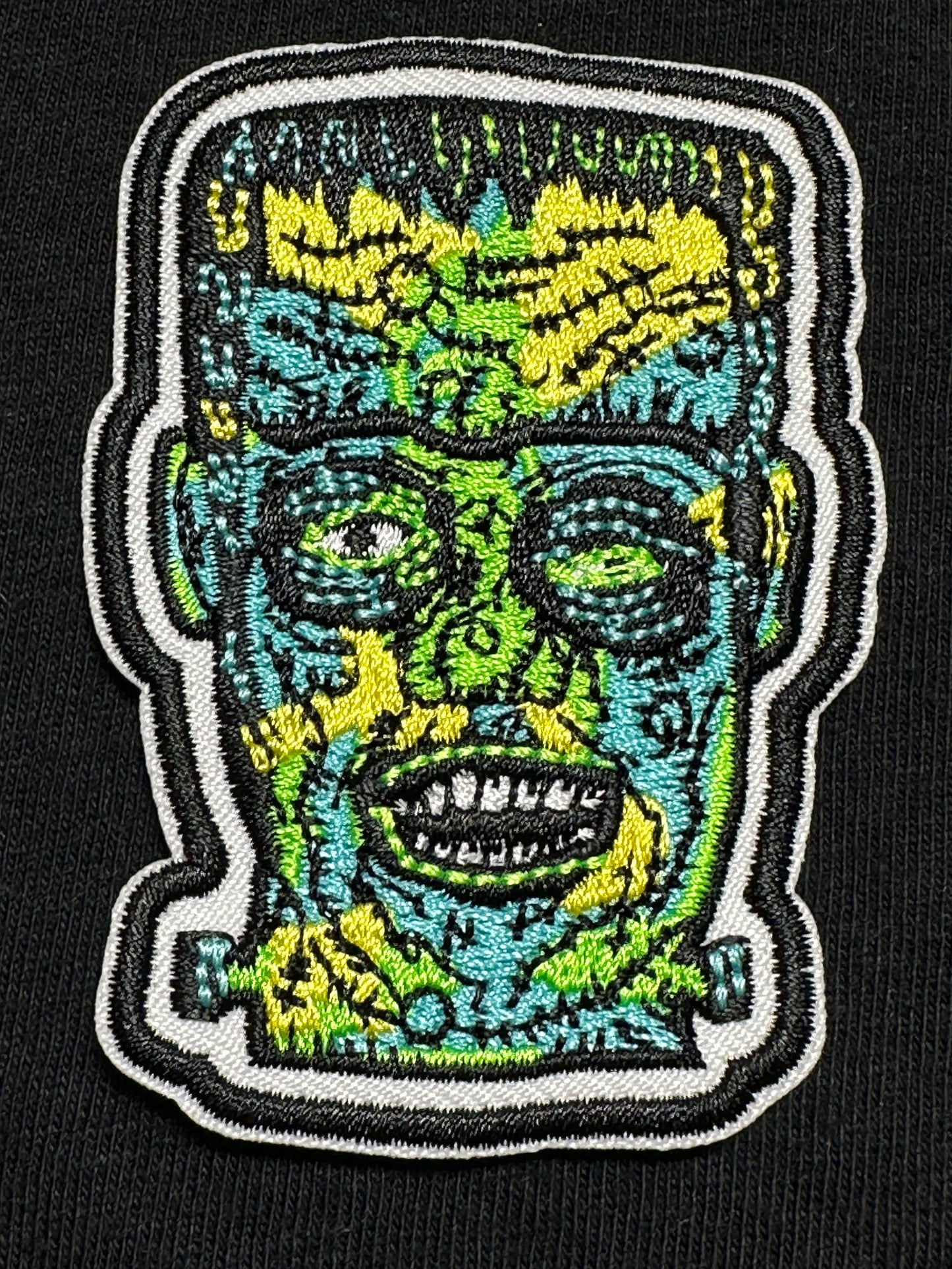 Space Dust Pink Frankenstein Woodcut printed T-Shirt