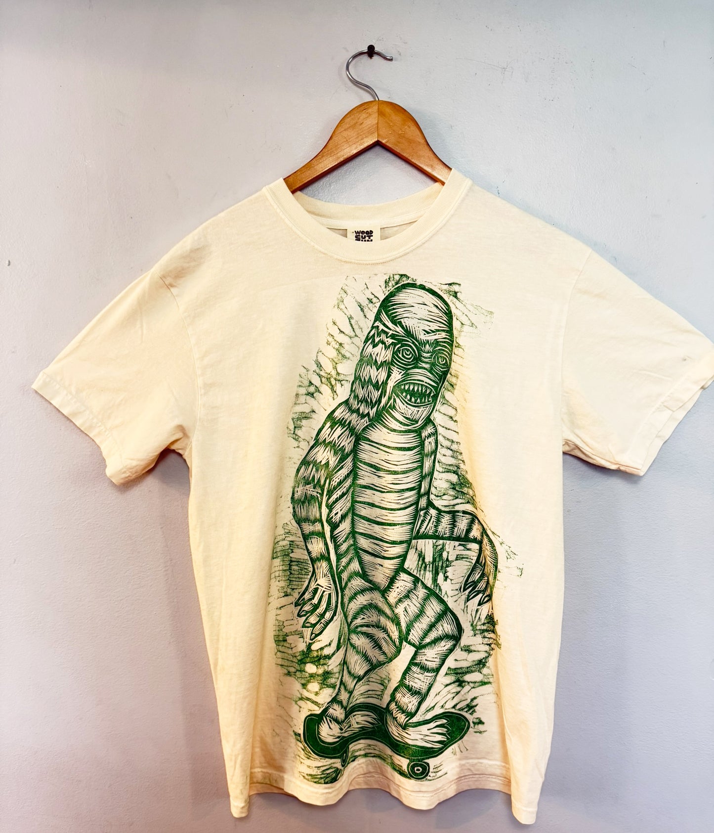 Giant Creature Woodblock Handprinted T-Shirt