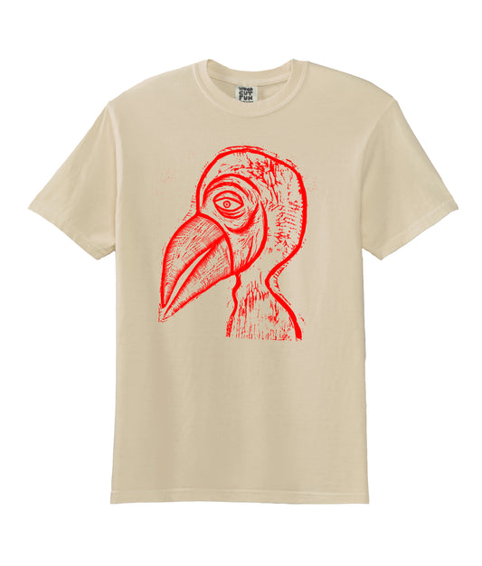 Birdman Woodcut Handprinted T-Shirt