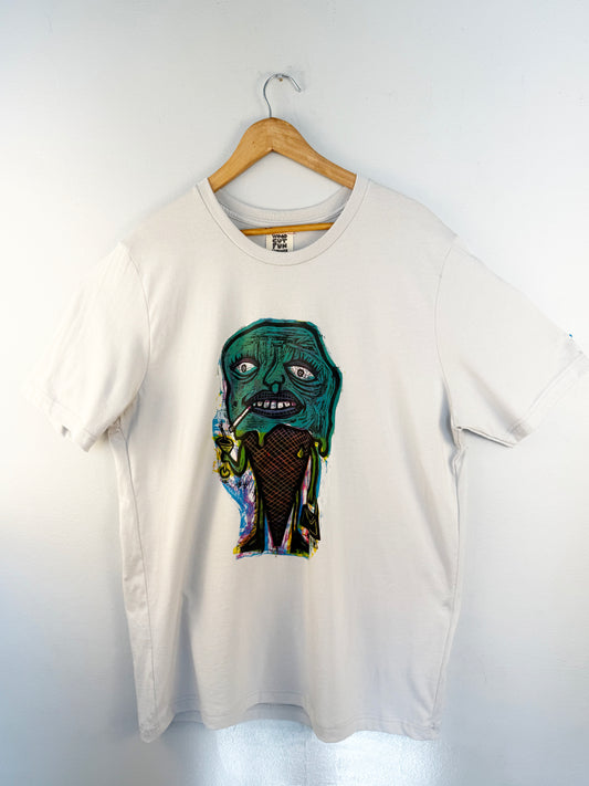 Meltdown Color Woodcut Handprinted T-Shirt