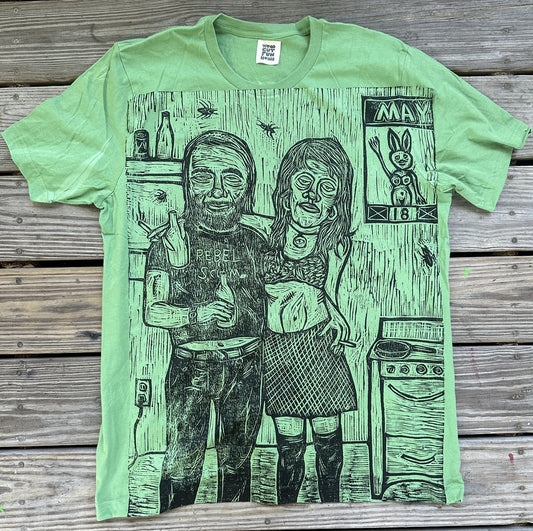 Bukowski All Over Graphic Woodcut Tshirt