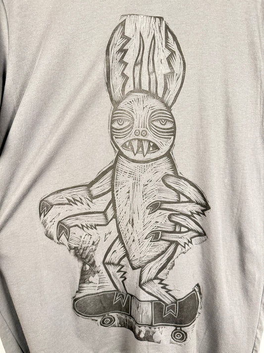 Skate Bug Linocut Handprinted T-Shirt