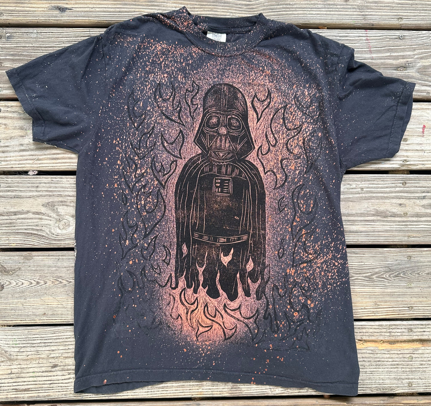 Space Dust Vader Inferno Woodblock Handprinted T-Shirt