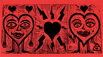 Limited Edition Valentines Handpulled Woodcut Print