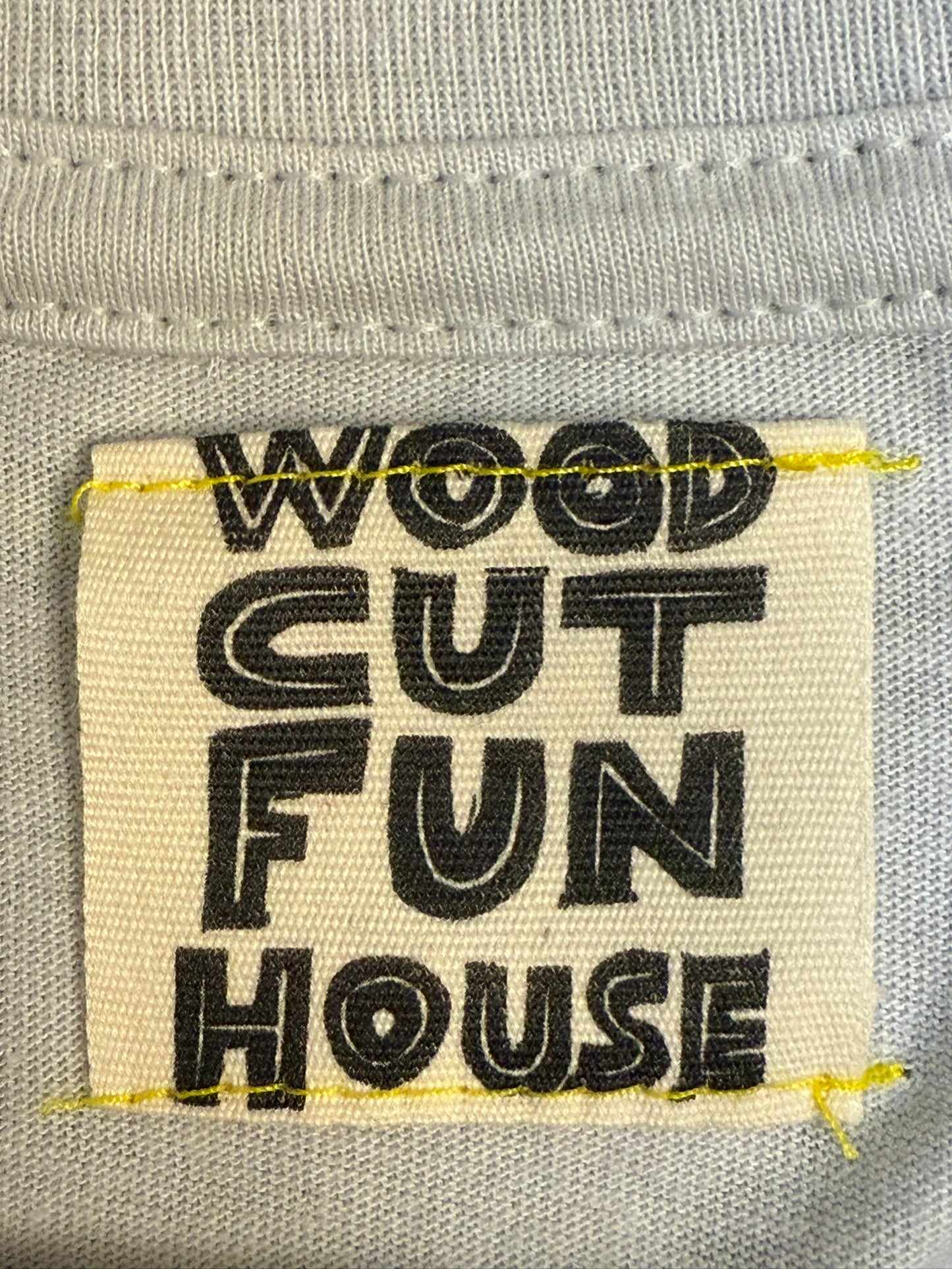 Bloody Eye Skull And Chimp Color Woodblock Handprinted T-Shirt