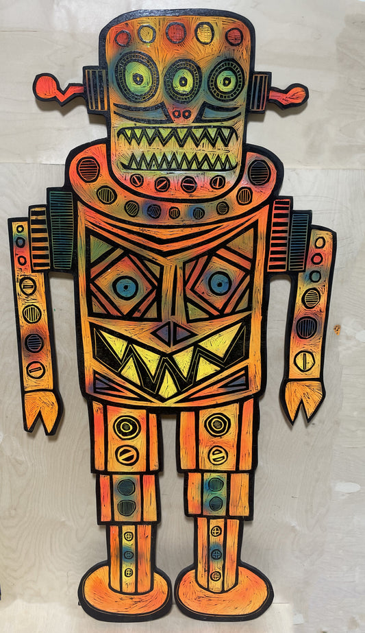 Orestron Painted Woodcarving