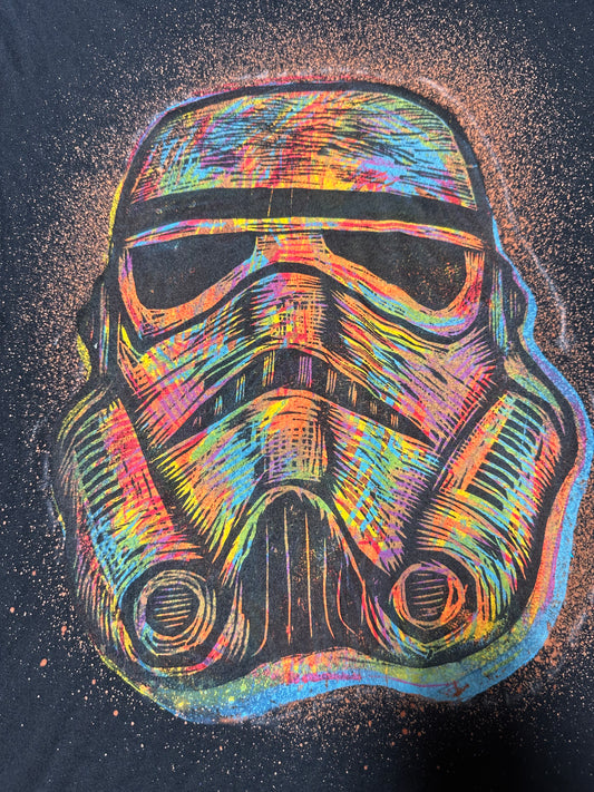 Space Dust Trooper Color Woodblock Handprinted T-Shirt