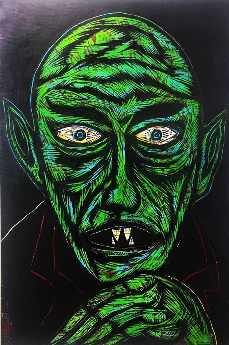 Nosferatu Color Woodcut
