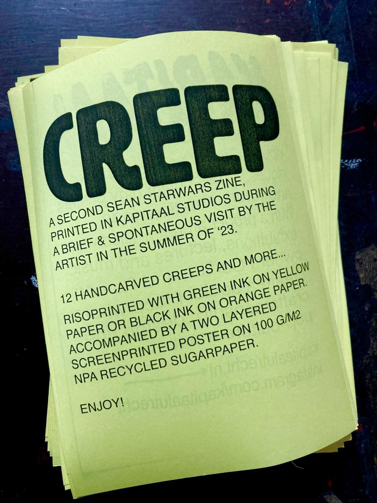 Creep Limited Edition Risograph Zine (Green on Yellow)
