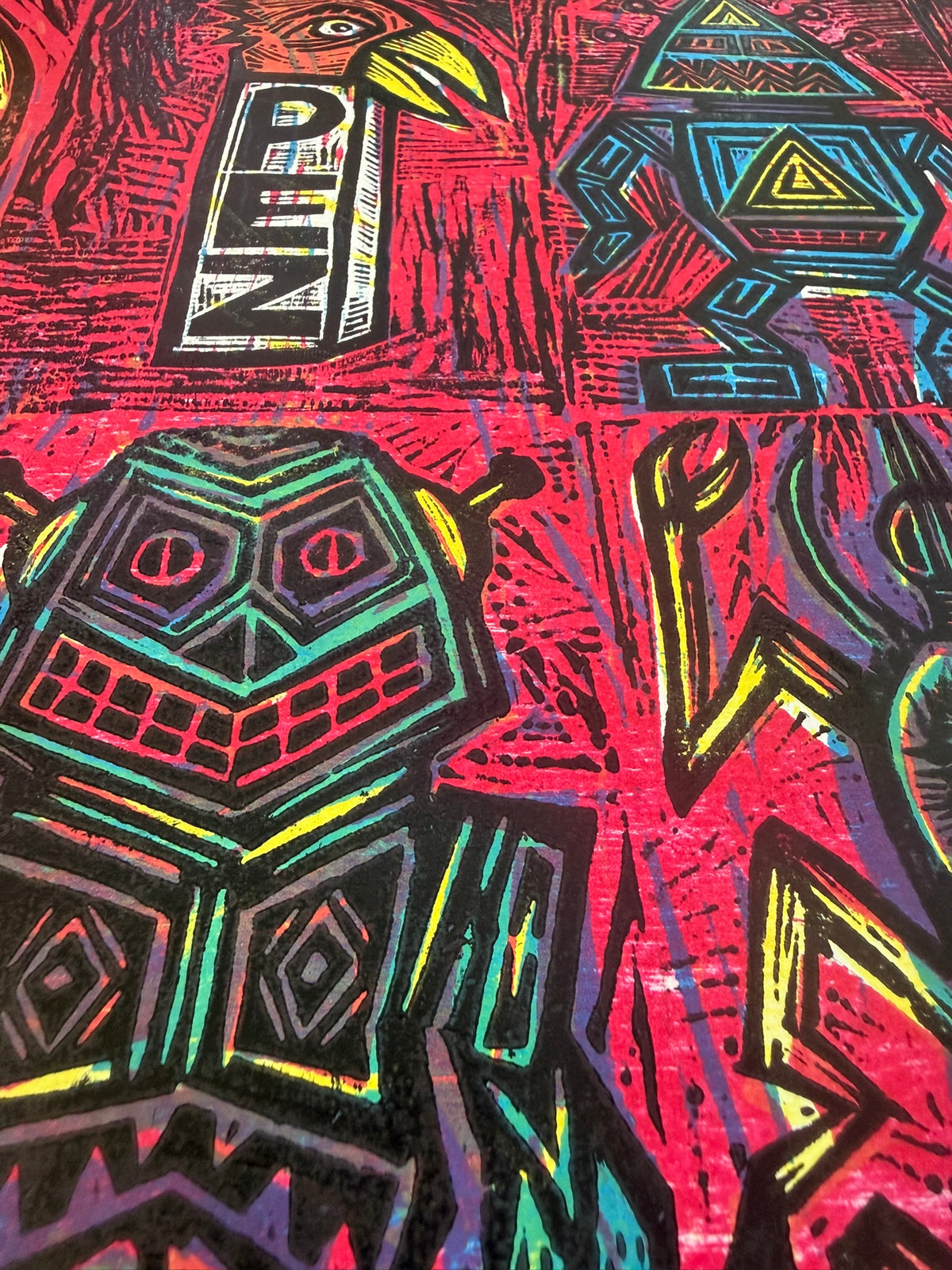 Crazy 8's Editioned Multiblock Color Woodcut Print (Pack G)
