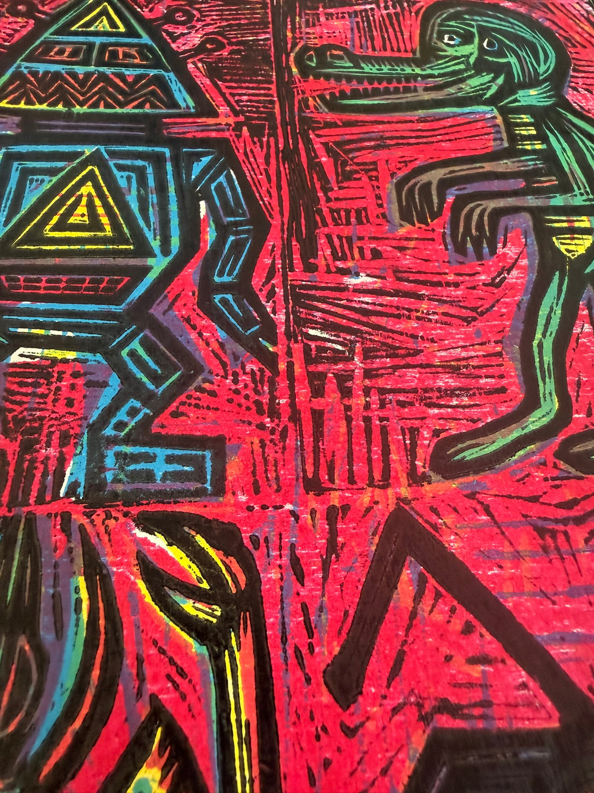 Crazy 8's Editioned Multiblock Color Woodcut Print (Pack G)