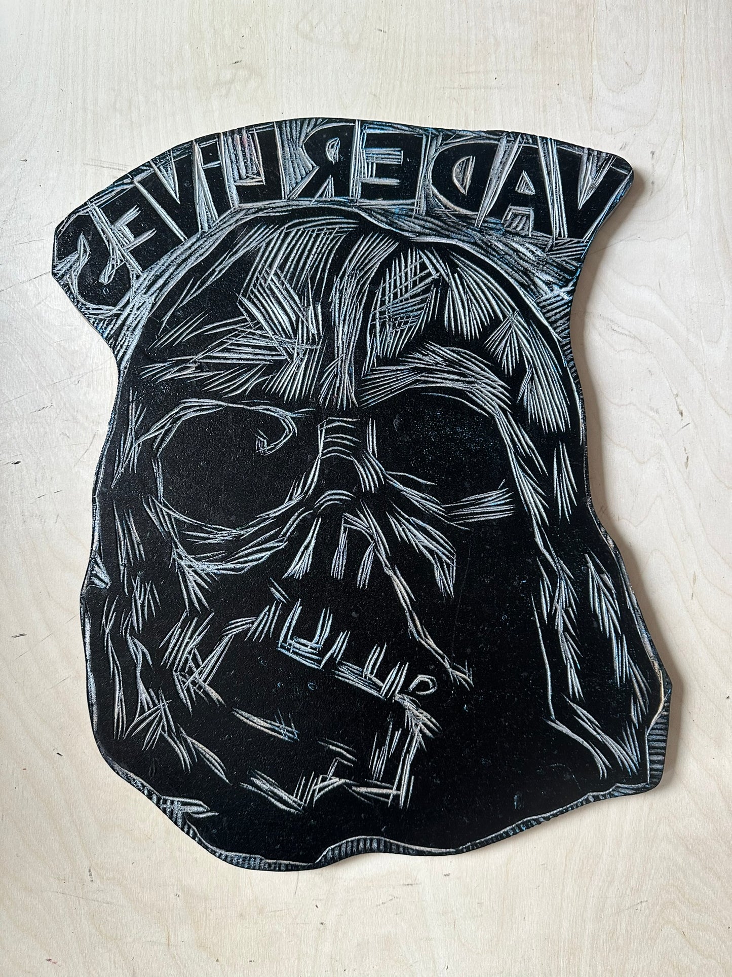 Vader Lives Woodcut Handprinted T-Shirt