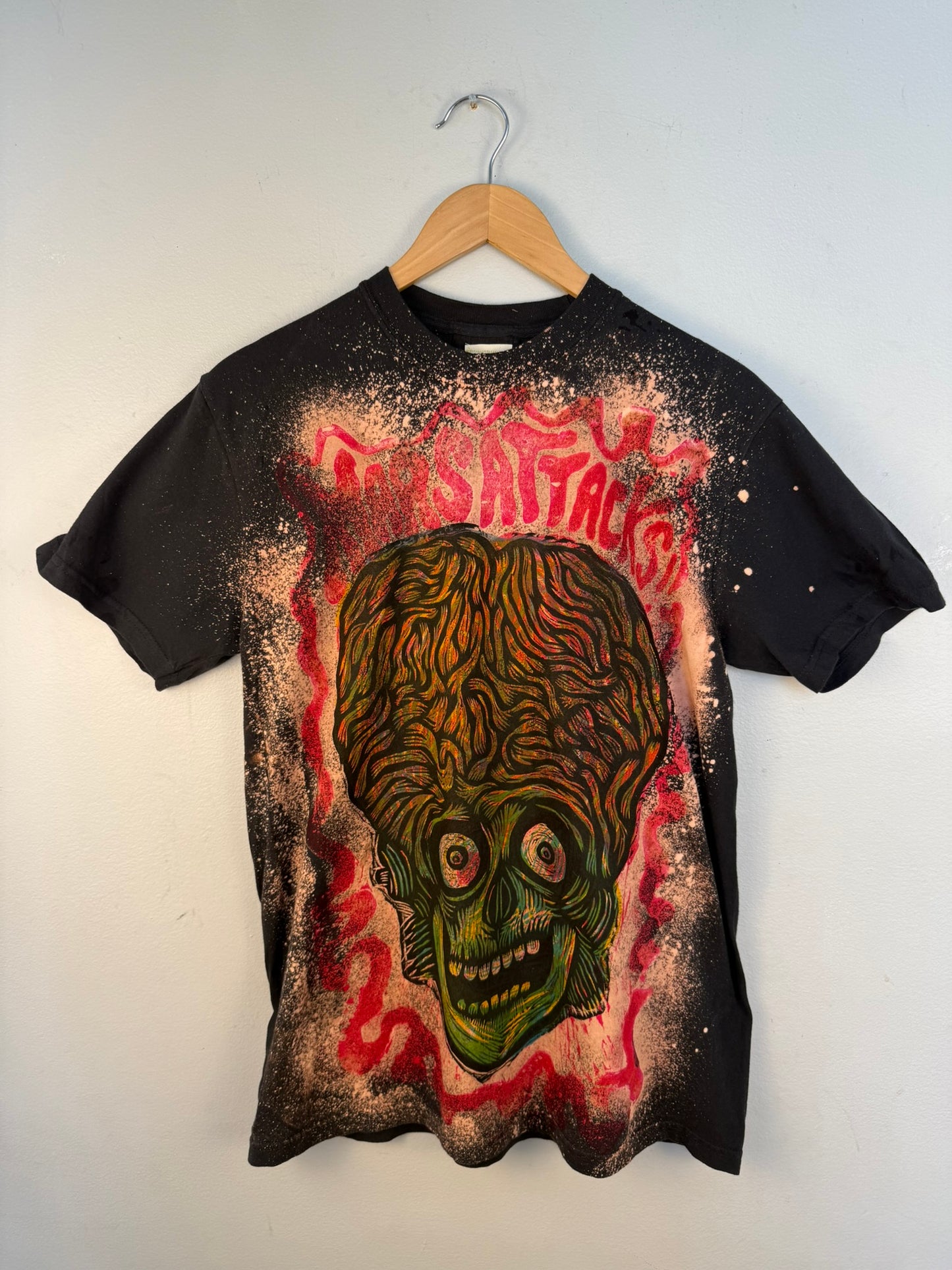 Mars Attacks (Splatter) Woodcut Handprinted T-Shirt