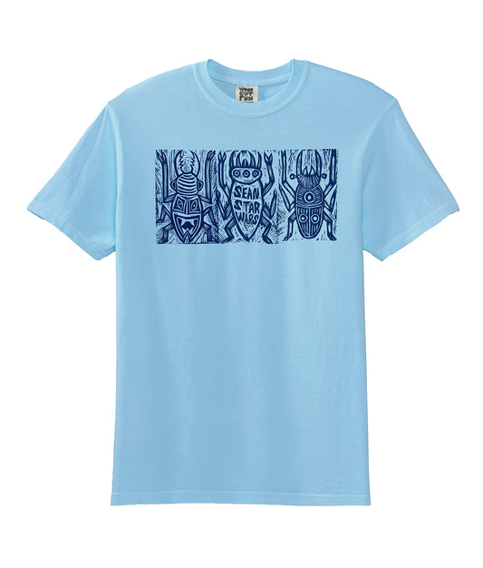 Beetle Trio Woodblock printed T-Shirt