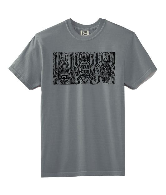 Beetle Trio Woodblock printed T-Shirt