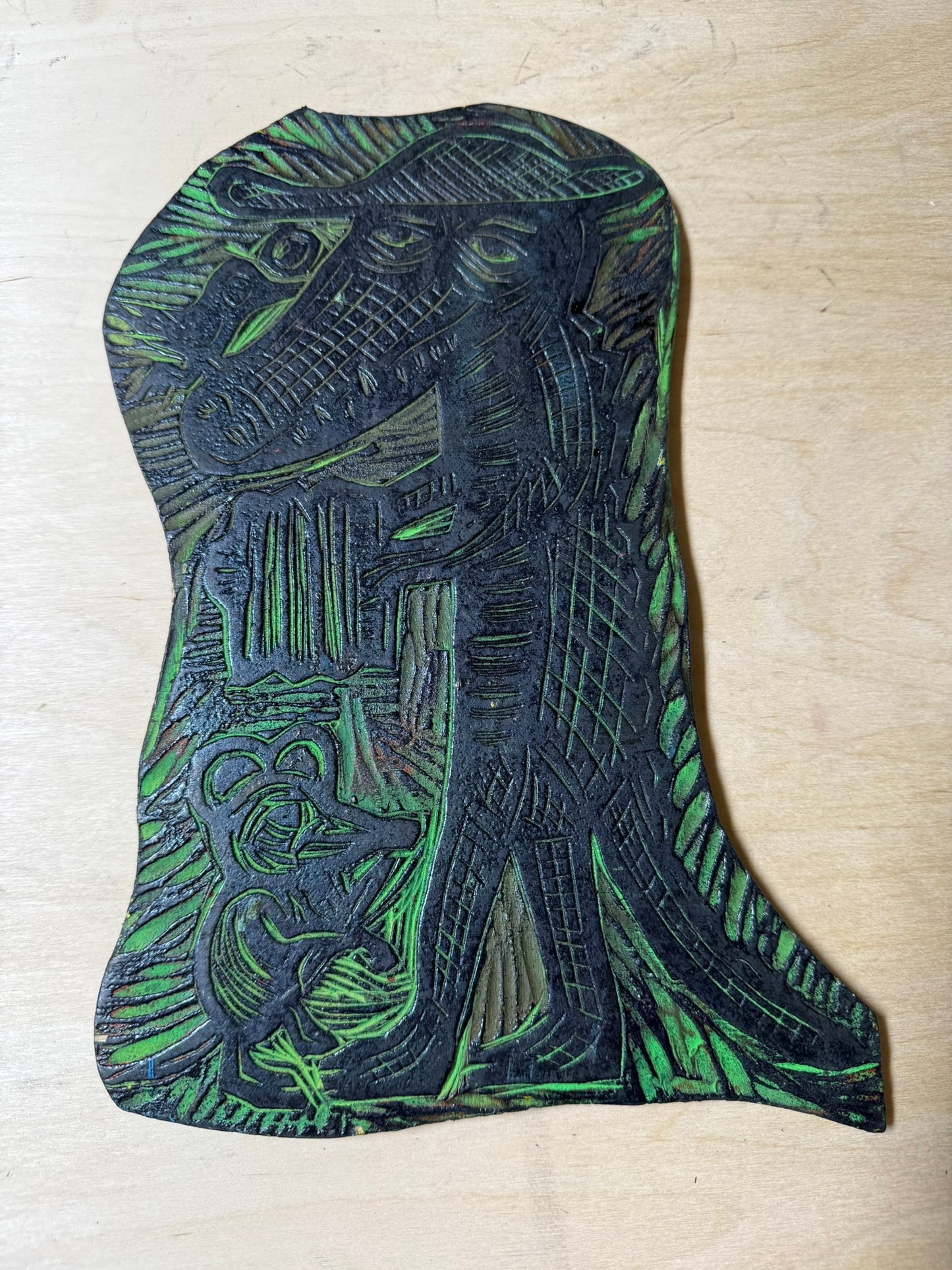 Cajun Gator Tshirt Color Woodcut Limited Edition Shirt