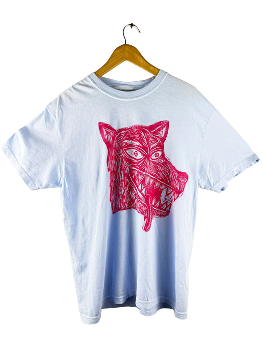Dog Head Woodcut Handprinted T-Shirt