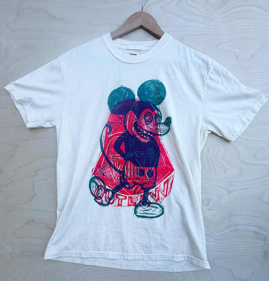 Empires Woodcut Multicolored Handprinted T-Shirt