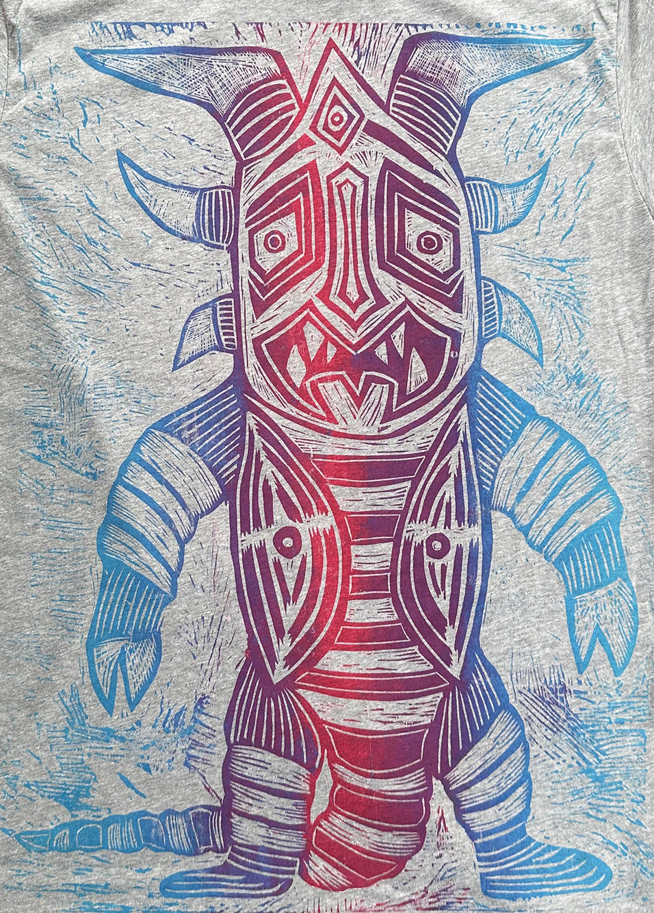 Colorwave Mega Zetton Hand Printed Woodcut T-Shirt