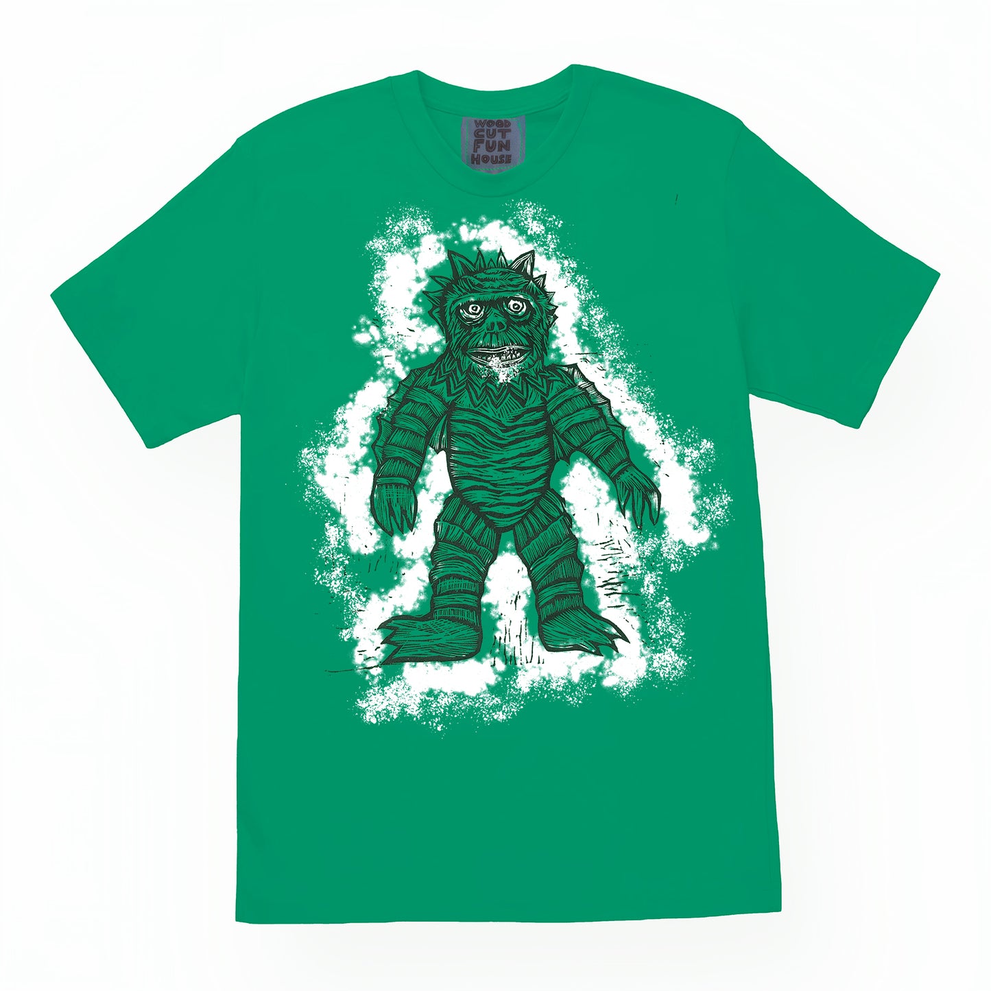 Ragon Bleachout Handprinted Woodcut T-Shirt