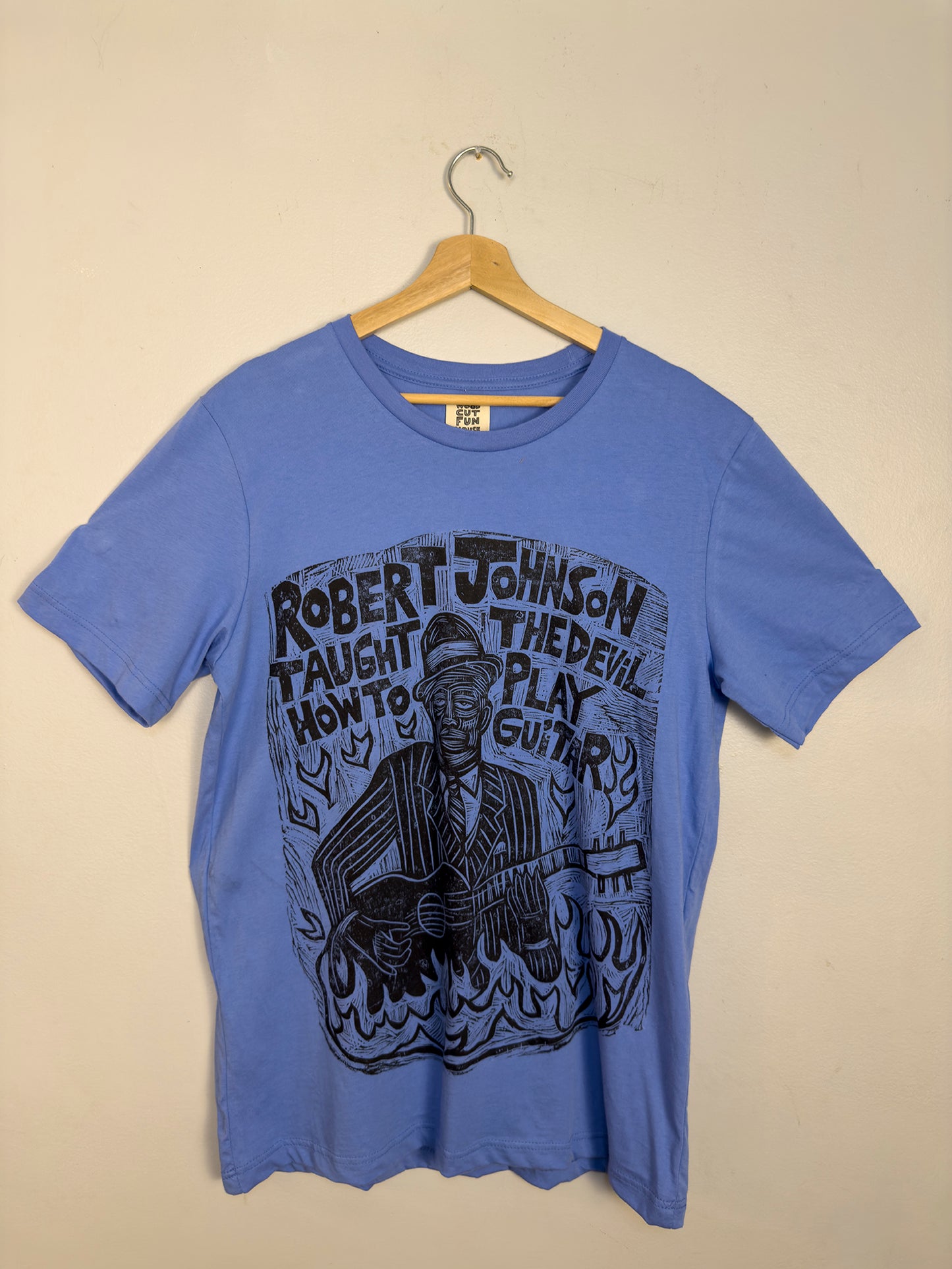 Robert Johnson Woodcut Handprinted T-Shirt