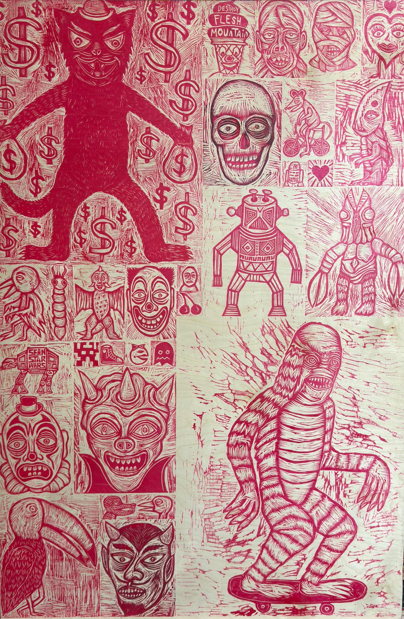 The Devil Said Goodbye Printed on  Wooden Panel
