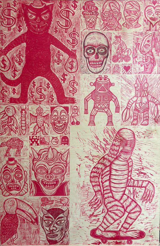 The Devil Said Goodbye Printed on  Wooden Panel