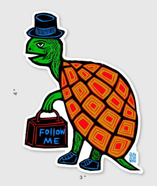 TopHat Turtle Vinyl Sticker
