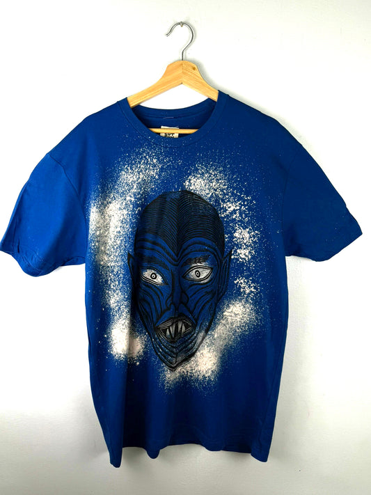 Bleached Vampire Woodblock Handprinted T-Shirt