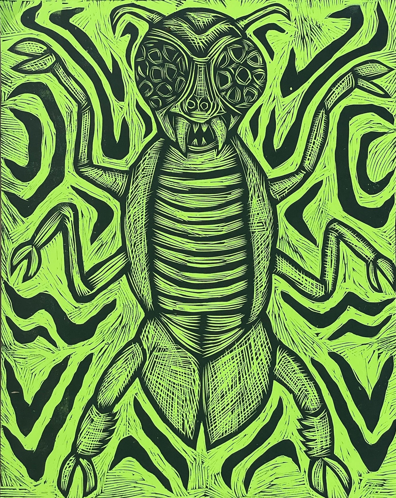 Sinister Ant Woodcut