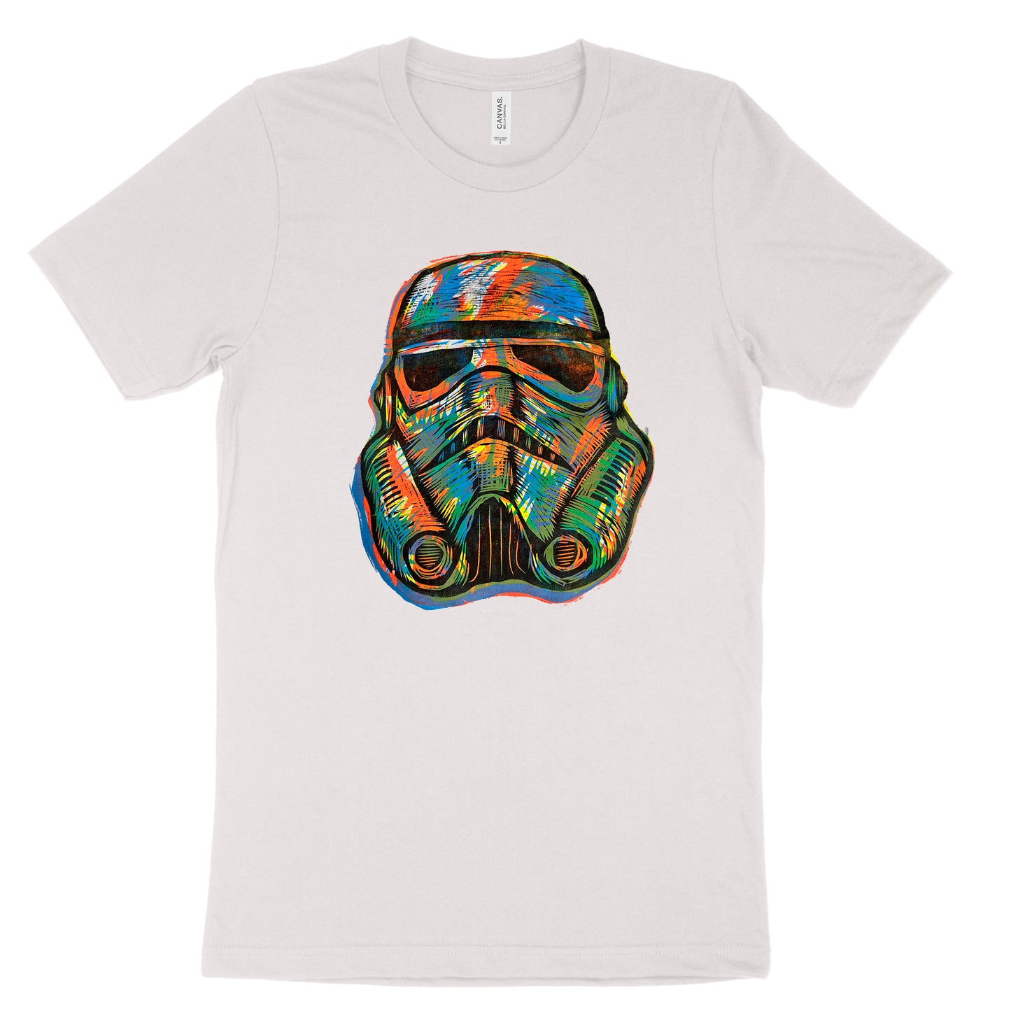 Cosmic Trooper Woodcut Handprinted T-Shirt