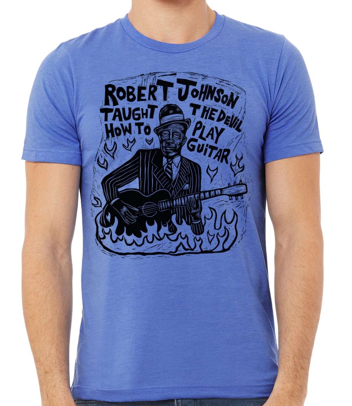 Robert Johnson Linocut Printed T-Shirt