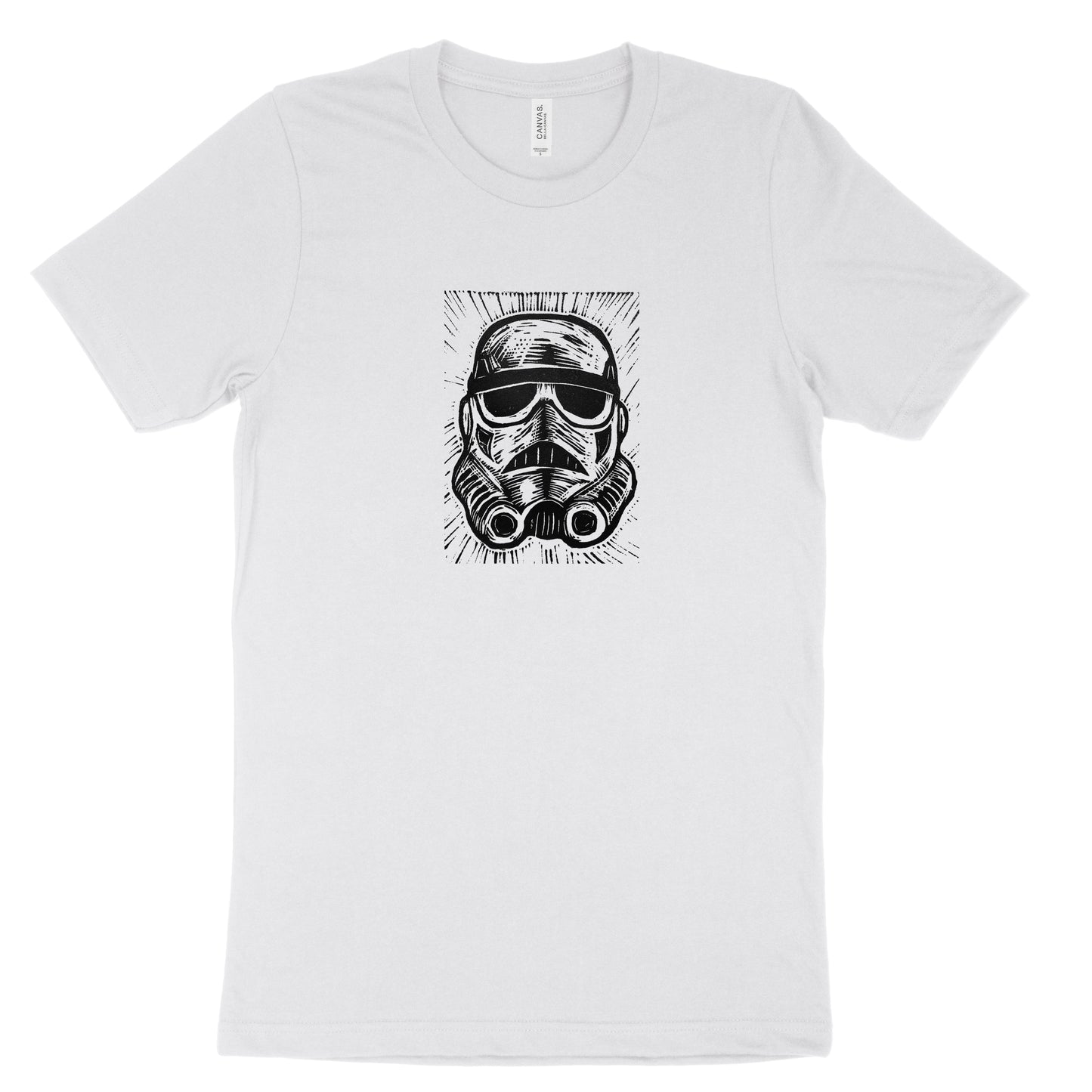 Stormtrooper Linocut Printed T-Shirt