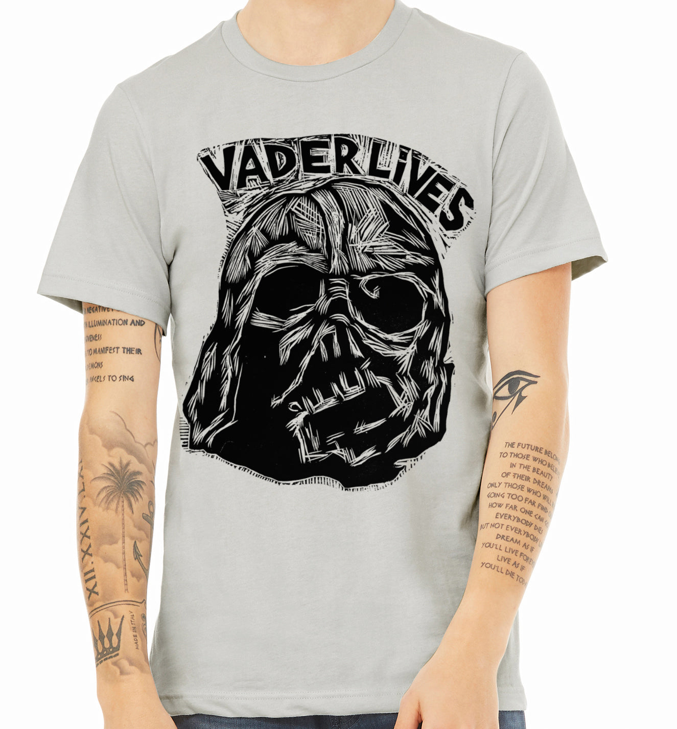 Vader Lives Woodcut Printed Tshirt