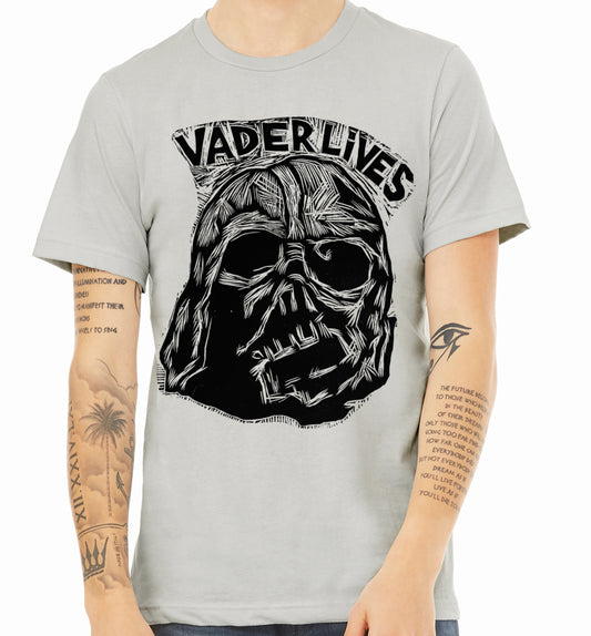 Vader Lives Woodcut Handprinted T-Shirt