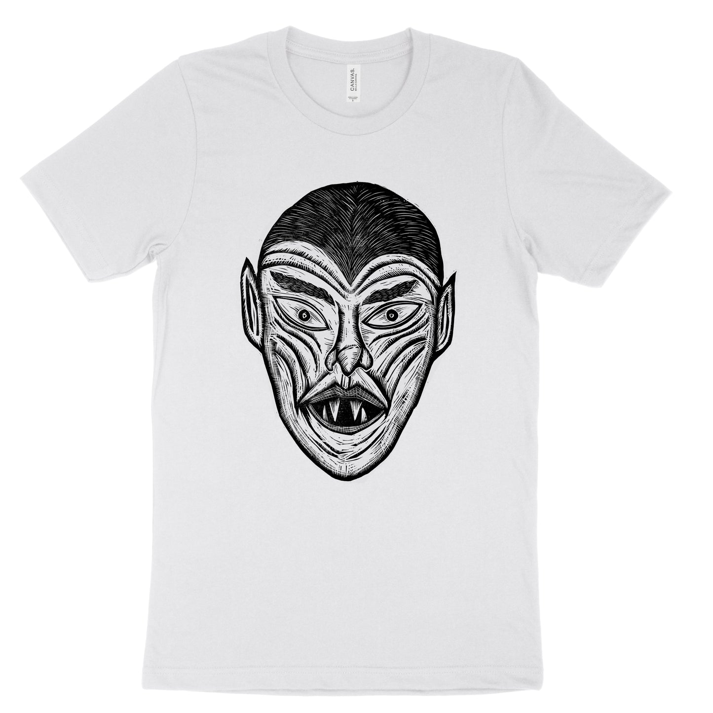 Vampire Linocut Printed T-Shirt